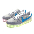 Youth fashion USB Charging casual rubber led light sole sneaker shoes